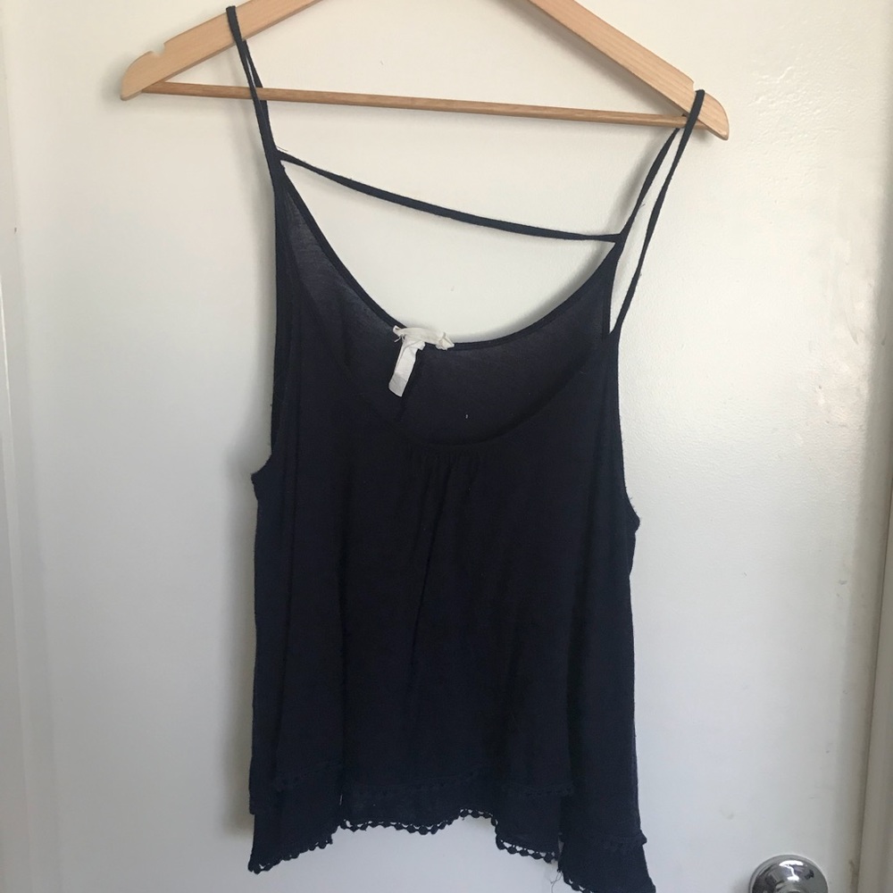 Plain Navy Blue Tank Top